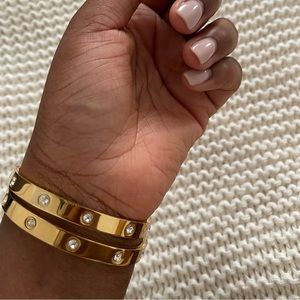 Gold cuff bracelets